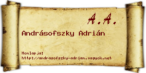 Andrásofszky Adrián névjegykártya
